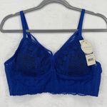 Parfait Sapphire Blue Lace Unlined Wire Free Bralette Bra 32D P5951 New Size undefined Photo 0