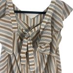 E & M  Women's Size Large Striped Back Tie Butterfly‎ Sleeve Top Photo 4
