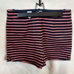 J.Crew  size 8 Striped Blue & Orange Dress Shorts Photo 0