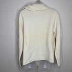 Pendleton  100% Lambswool Full Zip Cable Knit Ladies Sweater Cream Size large Photo 1