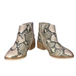 DV by Dolce Vit Dolce Vita Python Snake Print Embossed Leather Ankle Booties Photo 2
