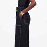 Madewell Contrast-Stitch Relaxed Straight-Leg Jumpsuit in Linen Photo 5