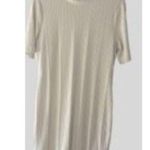 INC Size 16 Office Work Wear Sweaterdress Ribbed Knit Beige Short Sleeve Dress Photo 1
