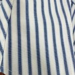 Talbots  Womens Striped Button Down Shirt Wrinkle Resistant Blue White Size 12 Photo 3