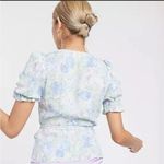 & Other Stories & Other Stories Size 6 Tammy Wrap Top Pastel Floral‎ Puff Sleeve Grannycore NWT Photo 6