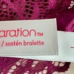 Xhilaration Women's Lace Racerback Bralette Large Red Grape Adjustable Straps Photo 3