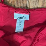 ANDIE String Bikini Set Ribbed Flame Red size S NWOT Photo 5
