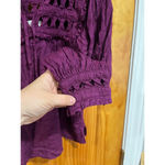 Cleobella Womens  Sabella Blouse in Aubergine Size Medium Photo 2