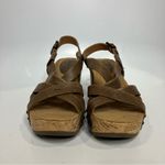 Bussola Fabia Strappy platform sandals tan brown leather women’s size 38 casual Photo 4
