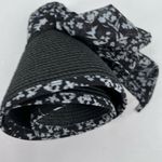Laundry by Design  Packable‎ Wide Brim Visor Hat Black Floral Trim Travel NWT Photo 0