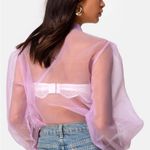 Motel Rocks MAKIZA Lilac Sheer Shirt Photo 1