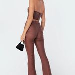 Edikted Leather Flare Jeans Photo 3