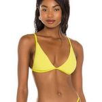 l*space L* Millie Bikini Top In Apple Green/Yellow Size Small NWT Photo 0