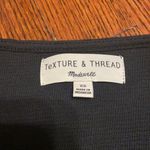 Madewell  Black Ribbed Knot Front Long Sleeve Photo 2