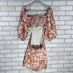 Lovers + Friends Kacey Mini Dress in Carmel Brown Floral Print Size M Photo 5