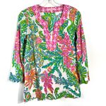 Lilly Pulitzer Amelia Island Tunic in Casa Marina 3/4 Sleeve Tropical Top XS Photo 0