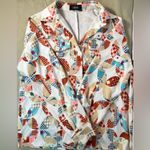 Cider  Multicolor Patterned Sweater with Cream Cowl Photo 11