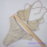 New!‎ Set! Devon Windsor Lou bralette bikini top Leanne tie bottom, small, gold Photo 9
