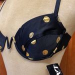 La Blanca Vintage Bikini Top 90s Polkadot Swimsuit Swim S Small M Medium New Photo 1