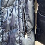 Tahari T Midnight Dreams Dark Blue Down & Feather Long Puffer Coat Photo 7