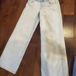 Topshop  Denim Jeans in Light Blue Size 28 By 30 Length  Wide Leg Photo 0