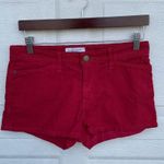 Current/Elliott Women’s Shorts Red Corduroy Charlotte Gainsburg Size 0 27 Photo 1
