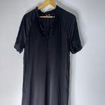 Nordstrom  Romantic Tiered Washable 100% Silk Nightgown Black Medium Photo 2