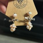 Silver and Pale Pink Pearl Drop Earrings Photo 2