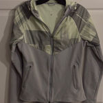 Nike  Running Jacket Women's Lightweight Full Zip‎ Athletic Gray / Green Photo 0