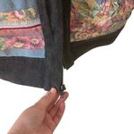 Handmade Vintage‎ One of a Kind  Patchwork Fringe Denim Jacket Boho Western XL Photo 9