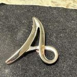 Sarah Coventry Letter Initial A Silver Tone Brooch Pin Signed Photo 3