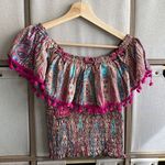 Raga  off shoulder Pom Pom crop Photo 0