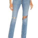 RE/DONE Originals 80s Slim Straight Brisk Blue With Rips Womens Size 29 Photo 0