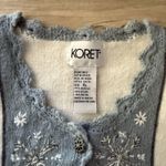 Vintage Women's Country Grandma Winter Embroidered Cardigan Sweater Cottage XL Photo 3