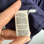 Free People  Veronica Puff Sleeve Off Shoulder Top NWT Cotton Navy Size L Photo 7