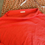 Free People  orange oversized off the shoulder long sleeve top size medium Photo 7