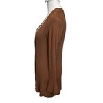 L'Agence L’AGENCE Lucas Ribbed Long Cardigan Women’s Size Small Brown Bell Sleeve Knit Photo 3
