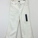 J.Crew Petite Wide Leg Cropped Jean All Day Stretch White Stretch US 25 P NWT Photo 4