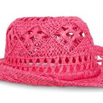 Steve Madden NWT  Pink Straw Cowboy Hat! Photo 0