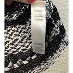 Chico's Sweater Womens 2 Large Black White Short Sleeve Pullover Knit Striped Top Photo 2