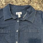 Denim & Co . denim button up shirt with side button details Photo 1