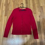 New York & Company Size large 7th Avenue Red Cardigan Jewel Buttons jewels Photo 2