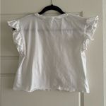 ZARA  Women’s White Ruffle Crop Top Size S Photo 1