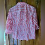 Michael Kors  fern leaf full zip roll‎ tab sleeve top size medium Photo 1