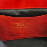 Escada Vintage Fleur De Lis Red Satin Chain Strap Crossbody Evening Bag Photo 6