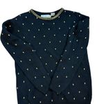 Westbound Black with Gold Embellishments Crew Neck Sweater Sz S Lambswool Blend Photo 6