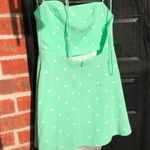 ZARA mint green and white polka dot mini dress Size Medium NWT Photo 6