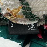 Oakridge Tropical Floral Cotton Off Shoulder Halter Tie Neck Pullover Blouse Top Photo 6