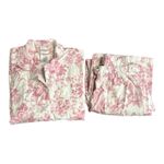 Love Shack Fancy /Pottery Barn Teen Flannel Pajama Set Sz XS Pink Floral Pockets Photo 1