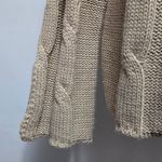 ZARA  Taupe Cable Knit Large Sweater Chunky Knit Wool Blend Minimalist Neutral Photo 2